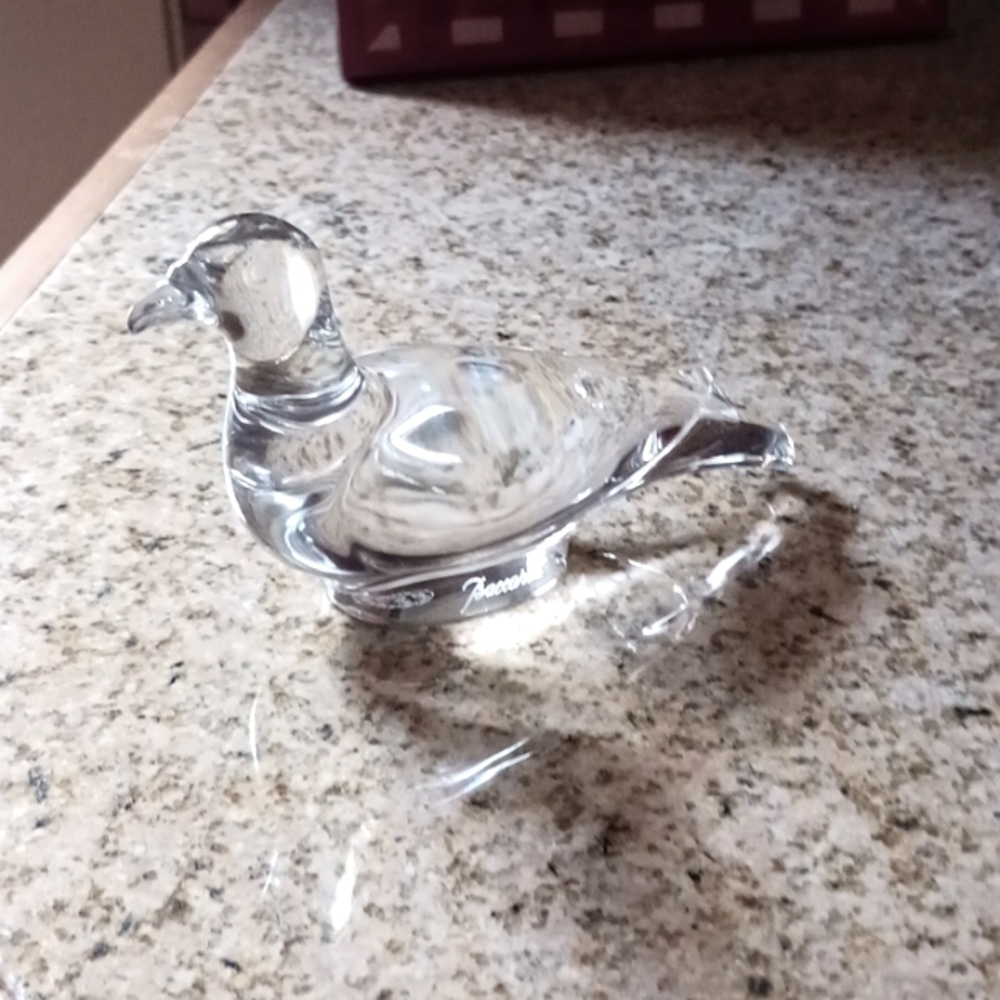 Authentic Baccarat Glass Vintage Piece, Dove or Duck